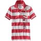 thumbnail image 1 of Aeropostale Polo de rugby a rayas para hombre, rojo, extra pequeño, 1 of 1