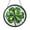 Acrylic 3.5 Inch, variant on Four Leaf Clover Shamrock Stained Glass Style Suncatcher Window Hanging, Botanical Green Leaf Window Ornament With Clover Plant Design