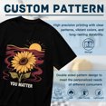 thumbnail image 5 of Black T Shirts for Men, Sunflower With Sun You Matter, Graphic Mens Graphic Tees, 24936858,M, 5 of 8