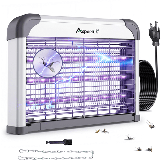 Aspectek 15W LED Bug Zapper - Powerful High-Voltage Insect Killer Mosquito Zapper Indoor, Long Lifespan 3 LED Lamps, Energy-Efficient & Durable Fly Trap