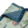 thumbnail image 5 of Benjara BM294311 60 in. Butterflies & Songbirds & Microfiber Eden Throw Blanket, Green & Blue, 5 of 5