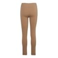 thumbnail image 3 of Ladies Cable Knit Fleece Leggings - Beige, 3 of 4