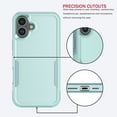 thumbnail image 6 of For iphone 17 Case, Shockproof Heavy Duty Rugged Cell Phone Case for Apple iphone 17 Cover, Tekcoo Military Grade Full Body Protection Dual Layer Sturdy Durable Cute Bumper - Mint, 6 of 7