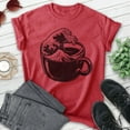 thumbnail image 2 of The Wave Coffee Cup T-shirt, Unisex Women's Men's Shirt, Clever Coffee Japanese Classical Art Gift, Heather Red, XX-Large, 2 of 6
