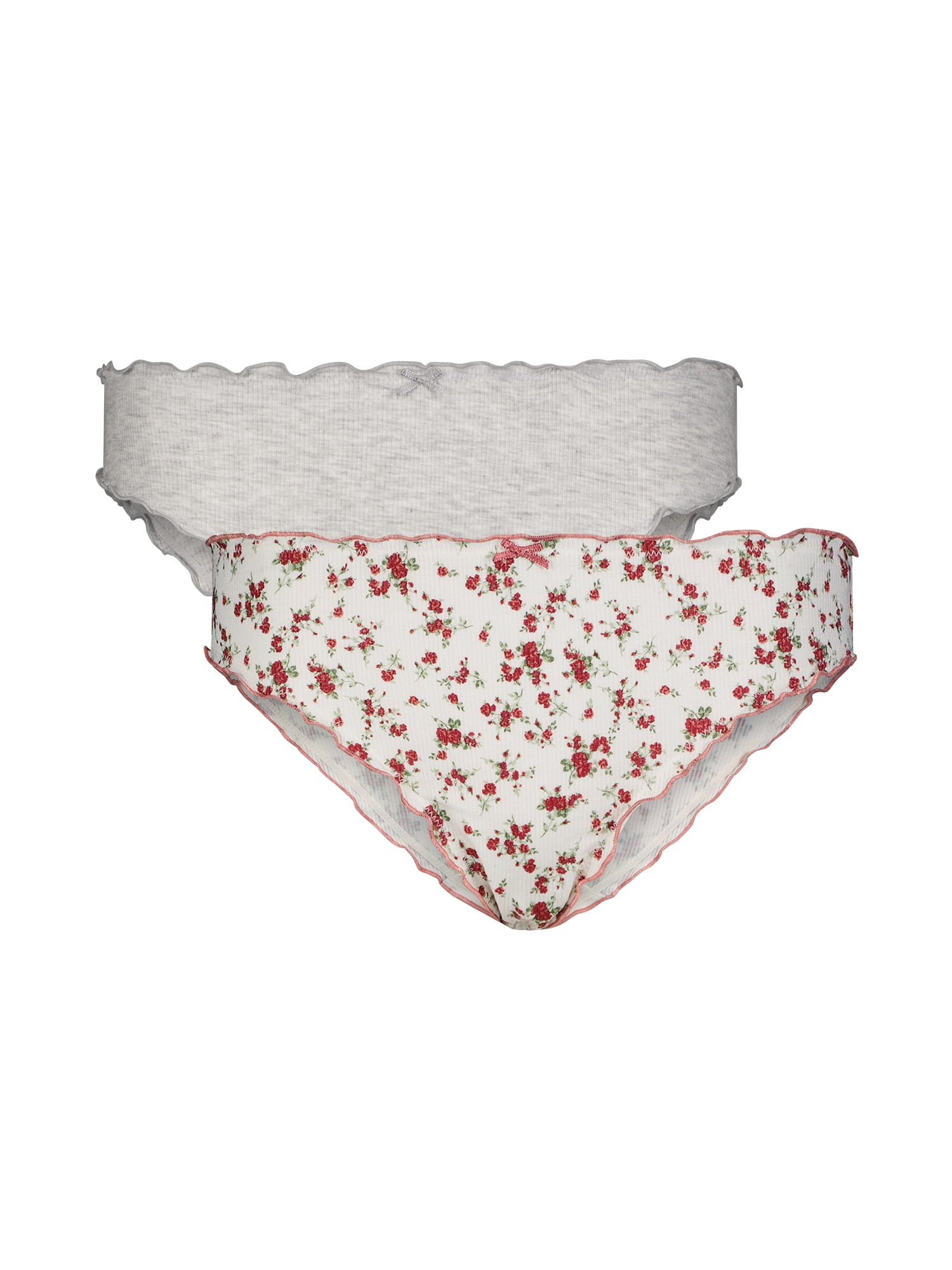 Jessica Simpson Women's Ruffle Rib Cheeky, 2-Pack, Size S-XXXL