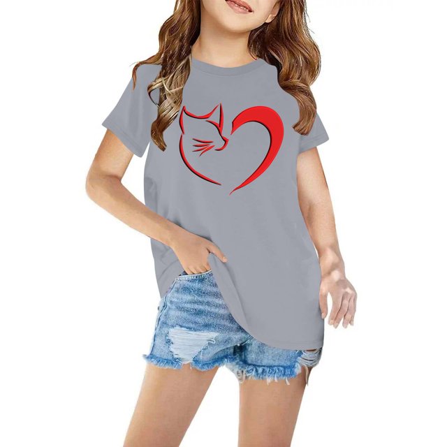 RXIRUCGD T-shirt Imprimé Halloween pour Enfants Garçons Filles Mode Mignon Col Rond Manches Courtes (Gris, Taille : 3 Ans)