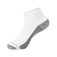 thumbnail image 4 of Hanes Ultimate Men's Ultra Cushion Ankle Socks, 6-Pairs White 6-12, 4 of 5