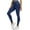 Dark Blue, variant on Wine Womens High-Waisted Workout Leggings with Side Pockets, 4-Way Stretch Moisture-Wicking No-Roll Waistband, for Yoga Gym Casual Wear, S-XXXL,Size M