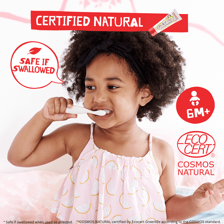 Jack n' Jill Natural Fluoride-Free Toothpaste, Milkshake Flavor, 6