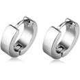 thumbnail image 1 of 1 Pair Brass Huggie Hoop Earrings Platinum Earrings Ornament Simple Earrings Earrings and Studs for Women DIY Necklace Bracelet Earring Jewelry Craft Making 4x8.5x2.3mm, 1 of 4