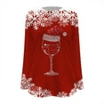 thumbnail image 4 of HNMKIU Chandail Décontracté de Noël pour Femmes à Col Rond et Manches Longues avec Imprimé en Velours Double Face z9101-Rouge,TG, 4 of 4