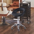 thumbnail image 2 of Taburete de salón con ruedas HOMCOM Crescent, altura ajustable, color negro, 2 of 9