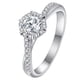 thumbnail image 5 of Anillo de plata para mujer con estrella tejida de moissanita, anillo de diamantes de 1 quilate, anillo femenino con brazo retorcido y boca abierta, 5 of 5