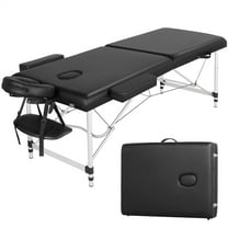 Alden Design 2-Fold Adjustable Aluminum Massage Table 28" Black