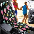 thumbnail image 4 of Chririnla 1 Pack Car Seat Towel Cover, Terry Cloth Car Seat Cover Easy Install, Compatible with Van Truck Car Interior, Waterproof Quick Dry Microfiber Cover (Strawberry Bee), 4 of 7