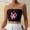 Black, variant on Aueoeo Graphic Printed Strapless Tube Tops For Womens Bandeau Cute Summer Casual Trendy Y2K Going Out Top