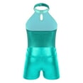 thumbnail image 4 of YONGHS Gymnastics Leotards for Girls Activewear Dance Ballet Biketards with Shorts Tumbling Unitards Lake Green 14, 4 of 7