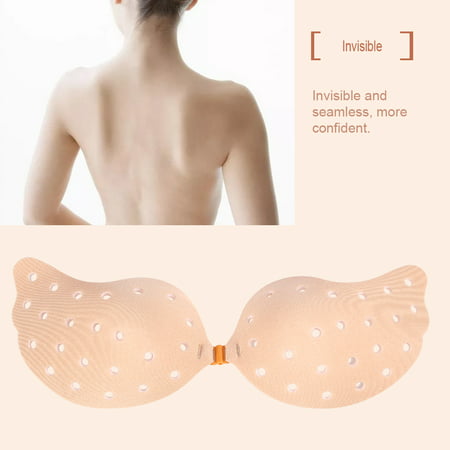Butterfly shape Edges Strapless Invisable Bra Hole Ventilation Breast Gather Push Up Self-Adhesive Backless Bra, Backless