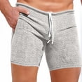 thumbnail image 2 of JSKUMAR Men's Ribbed Athletic Shorts Casual Elastic Waist Outdoor Running Workout Summer Shorts with Pockets Gray,L, 2 of 6