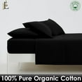 thumbnail image 4 of Split King 7-PC Sheet Set [4-Pillowcases] - 800-Thread Count 100% Organic Cotton, 18" Deep Pockets - Black, 4 of 7