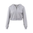 thumbnail image 3 of No Boundaries Cropped Fleece Zip Hoodie, Women’s, 3 of 5