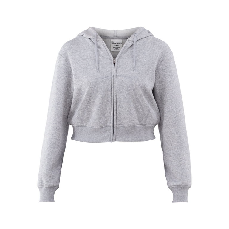 No Boundaries Cropped Fleece Zip Hoodie, Women's - Walmart.com No Boundaries Cropped Fleece Zip Hoodie, Women's - Walmart.com