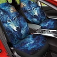 thumbnail image 4 of Uourmeti 2 Pieces Durable Car Seat Covers Front Seats Only Blue Wolf Design Auto Bucket Seat Cover Protector Universal Seat Cushion for Cars, Sedan, Van, Trucks, 4 of 7