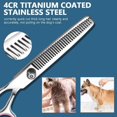 thumbnail image 4 of 4-Piece Set with Thinning, Straight & Curved Scissors + Comb Professional Titanium Enhanced Pet Grooming Kit, 4 of 5