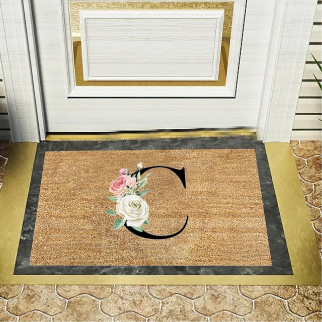 Wiueurtly Clearance Personalized Alphabet Doormat for Welcoming Guests At Your Doorstep 1PC