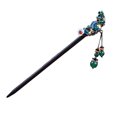 thumbnail image 1 of Miangastore 1 Pcs Bâtonnet pour Cheveux Décoration Rétro Perles de Jade Couleurs Assorties pour Dames, 1 of 8