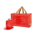 thumbnail image 2 of Smart Coffee Mug Electric Warmer Coaster and Ceramic Mug Stylish Milk Tea Water Red, 2 of 9
