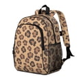 thumbnail image 2 of Black and Brown Leopard Print Backpack for School, Cute School Bag with Adjustable Shoulder Straps and Padded Back, 15"x11.42"x5.5", 2 of 5