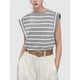 thumbnail image 5 of Camiseta Sin Mangas Informal de Verano para Mujer, Rayas Grises, XXL, 5 of 6