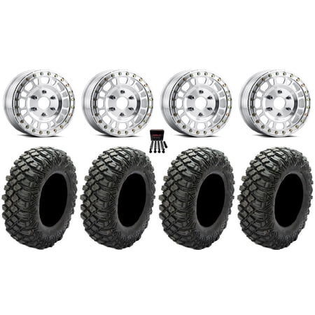 Method 412 Beadlock 15 Wheels Machined 32 Crawler XG Tires Can-Am Maverick R