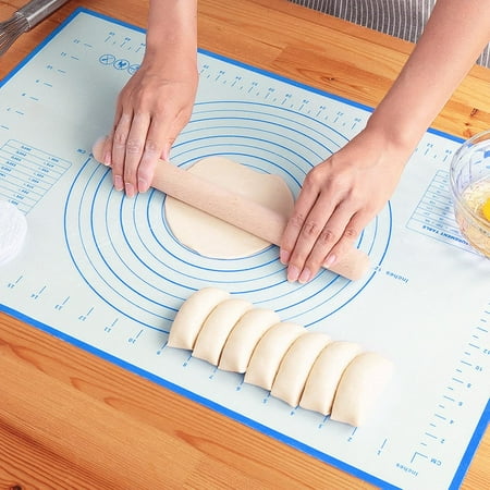

Silicone baking pad non stick dough rolling pad suitable for making pies pizzas cookies and gummies ultra thick non slip silicone pastry pad