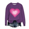 thumbnail image 2 of Zorckvet Valentines Plus Size Shirts for Women Valentine Heart Sweatshirt Valentines Day Shirt Vintage Pullover Tops, 2 of 5