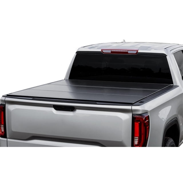 ACCESS Housses Tonneau B1020039 LOMAX; Tri-Pli Rigide avec Système de Verrouillage; Profil Bas; 2 Plis/3 Panneaux; Noir Mat Texturé; Aluminium; avec Clips et Pinces de Rangement