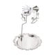 thumbnail image 1 of Portavelas giratorio, candelabro, regalo de vacaciones, estatuilla, candelabro, luz de té para amantes de las velas, mamá, mujer, esposa y niños Plata 4 pulgadas, 1 of 9
