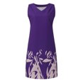 thumbnail image 4 of IROINNID V-Neck A-Line Dress For Women Fashion Summer Casual Print Sleeveless Tank Dress Mini Dress Comfort Waist Dress, 4 of 6