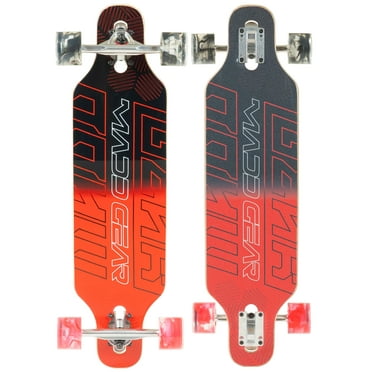 Longboard Drop-Through Cruiser Complete Skateboard – 31" Maple Wood Deck for All Ages – Aluminum Trucks with Smooth Fast Wheels - Madd Gear