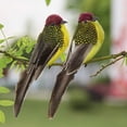thumbnail image 3 of Clip de pájaro de espuma de simulación Artificial amarillo, adornos de pájaro gorrión con plumas para decoración artesanal de Navidad, 16cm/6 pulgadas, 2 uds., 3 of 5