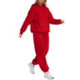 thumbnail image 4 of Resicozy Womens 2 Piece Lounge Sweatsuit Fall Fashion Matching Sweat Sets Oversized Hoodies Baggy Jogger Sweatpants Outfits 2026 Red XL, 4 of 5