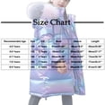 thumbnail image 3 of Girls' Coats Girls Winter Jacket Padded Coat Hooded Quilted Jacket Kids Warm Shining Snowsuit Windproof Outerwear Pink 5-6 Years, 3 of 6