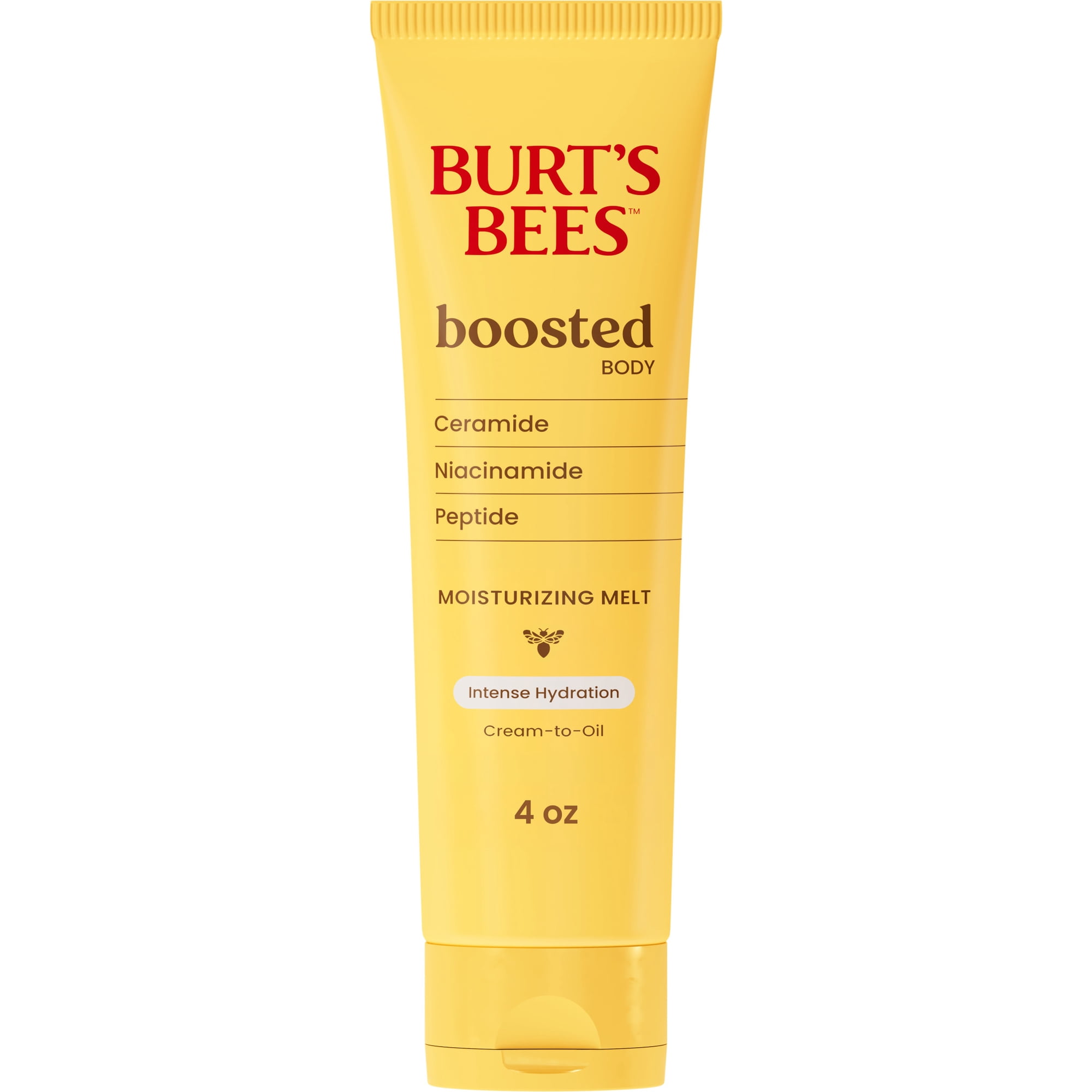 Burt's Bees Boosted Body Moisturizing Melt Cream to Oil, Tropical Scent, 4 oz.