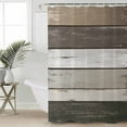 thumbnail image 2 of Farmhouse Dark Grey Shower Curtains for Bathroom Waterproof Fabric Bath Curtains Decor Bath Tub Curtain Country Vintage Wooden Decorative Shower Curtain Sets with 12 Hooks, 72x72 Inch, 2 of 6