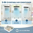 thumbnail image 4 of 10,000 BTU Portable Air Conditioners,3-in-1 AC Unit with Cooling, Dehumidifier, Fan,24H Timer, for Rooms up to 450 Sq.Ft, Mobile AC with Window Kit, 4 of 7