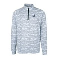 thumbnail image 2 of Men's Cutter & Buck Charcoal Atlanta Braves Big & Tall Traverse Camo Print Stretch Quarter-Zip Pullover Top, 2 of 3