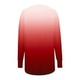 thumbnail image 4 of Eryao Thumb Hole Sweatshirts for Women Tie Dye Long Sleeve Lightweight Tops Casual Spring Crew Neck Loose Fit Tee Shirts Dupes People Free,Red,XXXL, 4 of 5