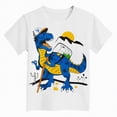 thumbnail image 5 of NOLDARES Boys T Shirt Short Sleeve Graphic Tee -Soft Crew Neck Shirts for Kids Youth Size 4-14(White,3-4 Years), 5 of 5