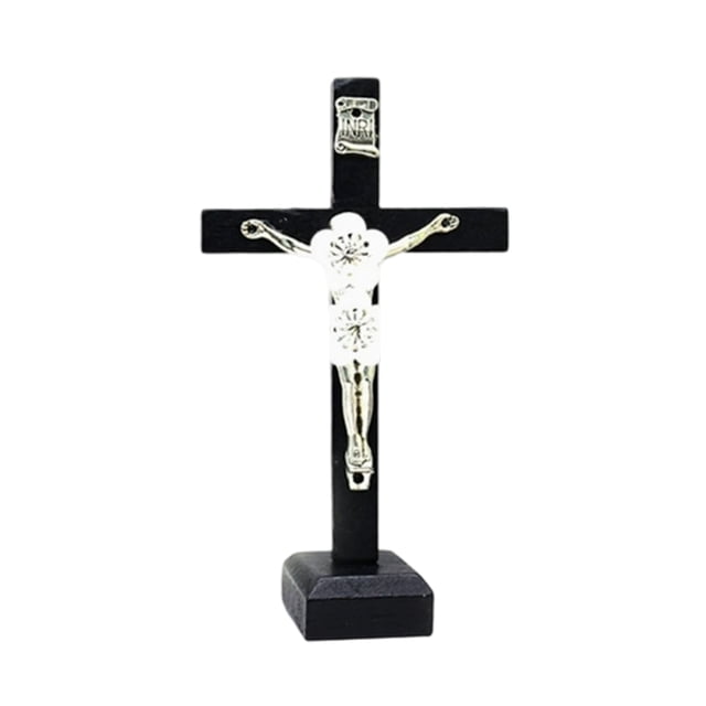 Escultura de escritorio de madera maciza, para decoración del escritorio en casa o en la iglesia, ideal como regalo
